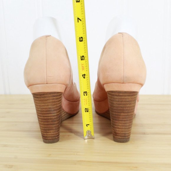 COLE HAAN Peep Toe Wedge Pump Heels Shoes 8.5 B - Picture 7 of 9